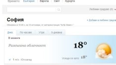 Прогноза за времето по часове в новия дизайн на Az-jenata.bg