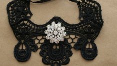 Дантелено колие с блясък