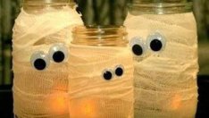 Страховити свещници с бинт за Хелоуин