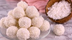 Кокосови трюфели с бадем и бял шоколад 