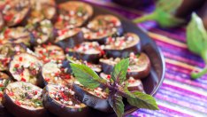 Маринован патладжан на скара