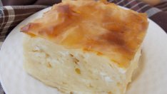 Баница със сирене, яйца и прясно мляко 