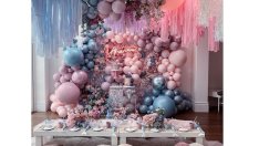 Украса за парти с балони и цветя
