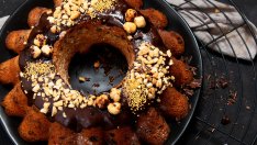 Какаов кекс с шоколадова глазура