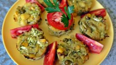 Солени мъфини с тиквички