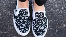 Как да си направите дантелени гуменки