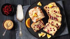 Портокалов кекс с боровинки