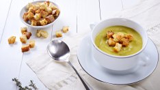 Крем супа с праз лук и картофи