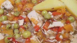 Диетично пиле със зеленчуци