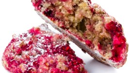 Блокчета от овесени ядки и малини