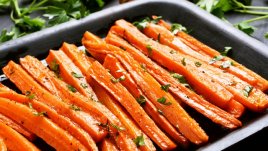 Печени моркови със соев сос