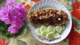 Тиквички с ориз и риба тон