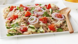 Салата с риба тон и печени зеленчуци