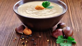 Коледна крем супа от кестени 