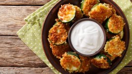 Пържени тиквички с пармезанова коричка 