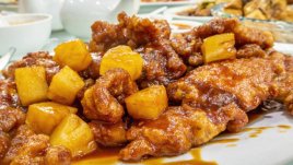 Пиле с портокал и соев сос