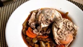 Яхния от зелен фасул с яйце