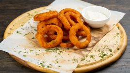 Лесни панирани лучени кръгчета