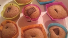 Мъфини с кубче шоколад