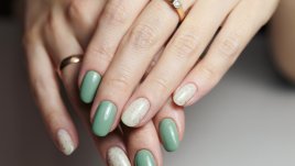 Стилен маникюр в зелени цветове (галерия) 