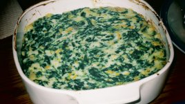 Вкусна касерола със спанак и яйца