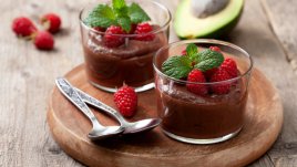 Мус с течен шоколад и рикота