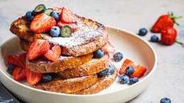 Пържени филийки със сладолед