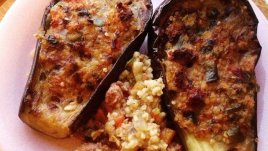 Патладжани с кайма и булгур