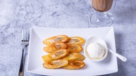 Пържен банан с канела и масло