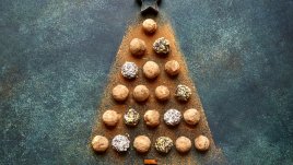 Коледни трюфели с бял шоколад и ликьор