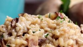 Ризото с гъби и бекон