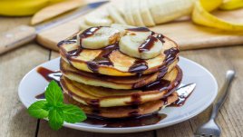 Палачинки с банани и ленено семе