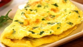 Безглутенова фритата със спанак и гъби