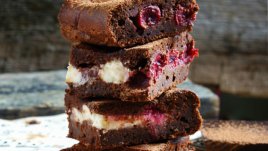 Чийзкейк брауни с череши 