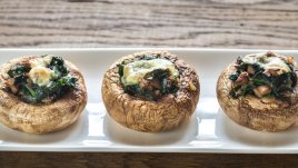 Пълнени гъби с 3 вида сирене и спанак