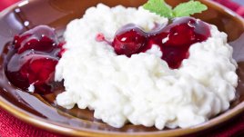 Сладък ориз с череши и кленов сироп 
