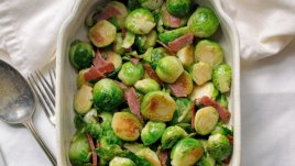 Брюкселско зеле в масло с шунка