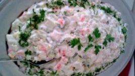 Салата от раци с гъби