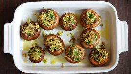 Пълнени гъби с крема сирене