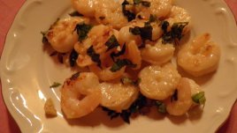 Скариди с пресен босилек