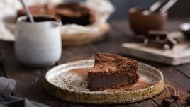 Печена шоколадова мус торта