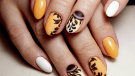 Маникюр в оранжево за есента