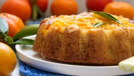 Кекс със сладко от портокалови корички