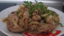 Пилешки дробчета с крема сирене