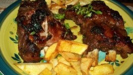 Свински ребърца с мед и канела