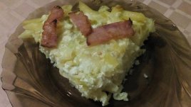 Макарони с праз и бекон