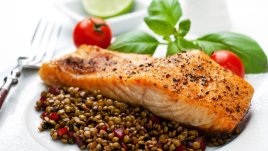 Рибни рулца (филенца) с червена леща