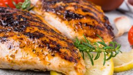 Пиле на скара с мед и горчица 