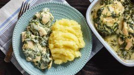 Пиле със спанак по флорентински