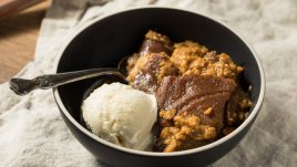 Пудинг с кроасани и шоколад